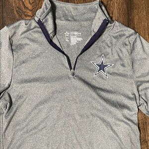 Dallas Cowboys Kids Gray Quarter-Zip Pullover